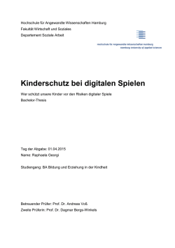 Kinderschutz bei digitalen Spielen