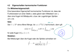 4.2 Eigenschaften harmonischer Funktionen Die