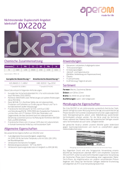 Nichtrostender Duplexstahl Angebot Werkstoff DX2202