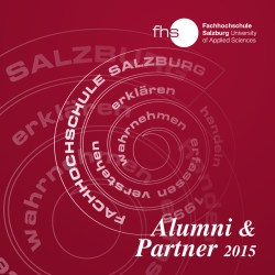 Alumni & Partner 2015 - Fachhochschule Salzburg