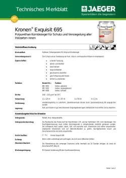 Technisches Merkblatt Kronen Exquisit 695