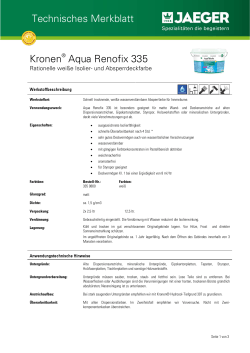 Technisches Merkblatt Kronen® Aqua Renofix 335