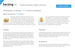 Informationen zu herzing.Z-Pur&reg; Kronen und Br&uuml;cken Dentale