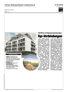 Kronen Zeitung Gesamt: wohnkrone.at 27.01.2016