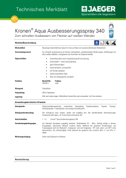 Technisches Merkblatt Kronen® Aqua Ausbesserungsspray 340