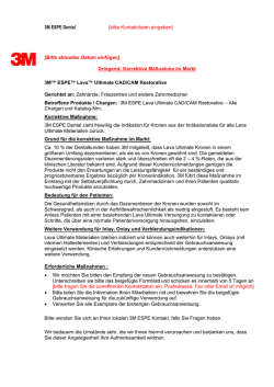 3M ESPE Dental [bitte Kontaktdaten eingeben] [Bitte aktuelles