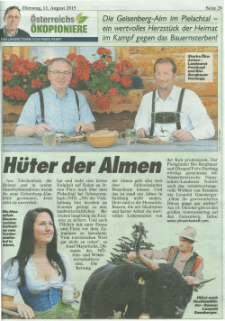 Hüter der Almen August 2015