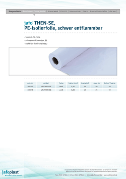 jafo&reg; THEN-SE, PE-Isolierfolie, schwer entflammbar