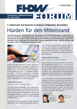 H&uuml;rden f&uuml;r den Mittelstand - bib International College