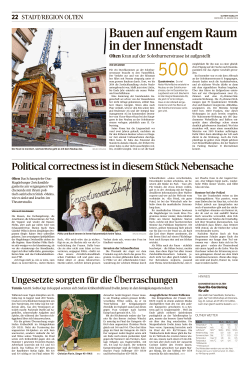 Ausgabe Oltner Tagblatt 19. Januar 2016