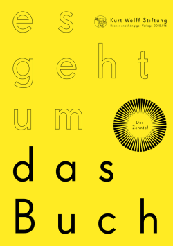 Indie-Verlag - Kurt Wolff Stiftung