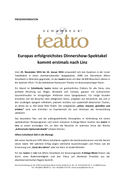 Presseinformation: Schuhbecks teatro 2015/16