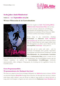 1.7.2015 &ndash; /slash Festivalausblick 2015