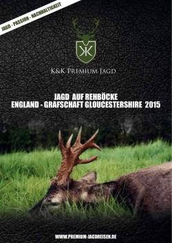 jagd auf rehb&ouml;cke england - grafschaft gloucestershire 2015