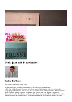 Mein Jahr mit Stadelmaier - Deutsches Literaturarchiv Marbach