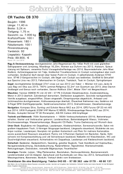 Expose CB 370 - Schmidt Yachts