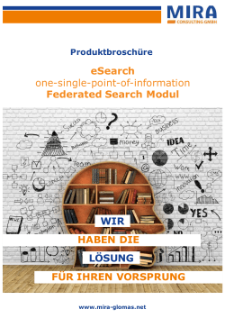 Produktbroschüre eSearch – Federated Search