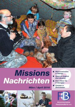 Nachrichten 2016-2 - Missionswerk FriedensBote