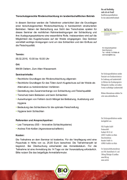 Tierschutzgerechte Rinderschlachtung im landwirtschaftlichen