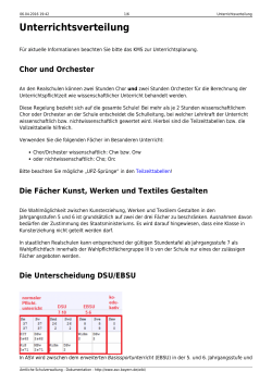 Unterrichtsverteilung - ASV