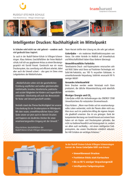 Intelligenter Drucken: Nachhaltigkeit im Mittelpunkt