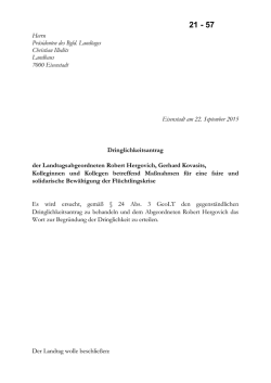 Dringlichkeitsantrag - Rot-Blau