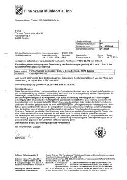 Freistellungsbescheinigung vom Finanzamt