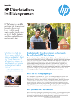 HP Z Workstations im Bildungswesen