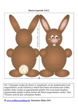 Hasen-Leporello Teil 2 F&uuml;r 1 Hasenpaar werden die Hasen 2x