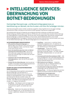 IntellIgence ServIceS: &Uuml;BerWAcHUng vOn BOtnet