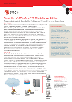 Trend Micro™ OfficeScan™ 7.0 Client/Server Edition