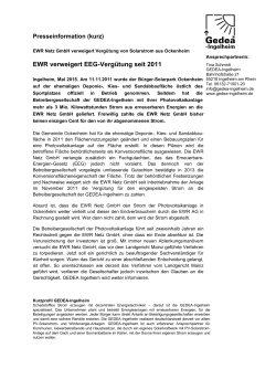 EWR verweigert EEG-Vergütung seit 2011 - Öko-Rhein-Main