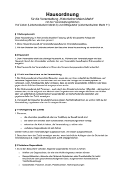 Hausordnung Veranstaltungsgel&auml;nde 2016