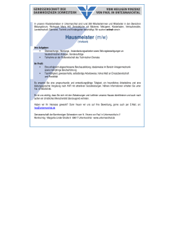 Hausmeister (m/w)