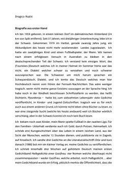 Dragica Rajčić Biografie aus erster Hand Ich bin 1959 geboren, in