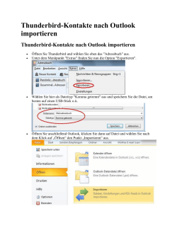 Thunderbird-Kontakte nach Outlook importieren