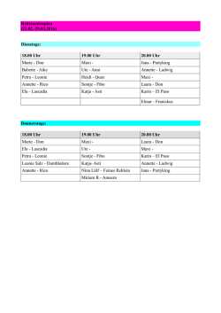 Reitstundenplan