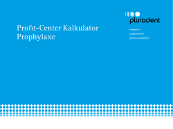 Profit-Center Kalkulator Prophylaxe