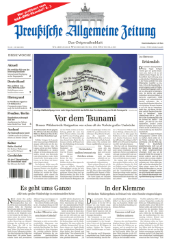 Folge 20 vom 16.05.2015 - Archiv Preussische Allgemeine Zeitung