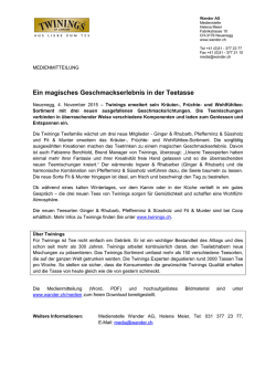 Ein magisches Geschmackserlebnis in der Teetasse