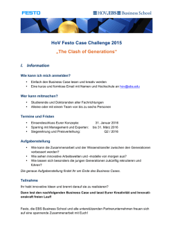 HoV Festo Case Challenge 2015 &bdquo;The Clash of Generations&ldquo;