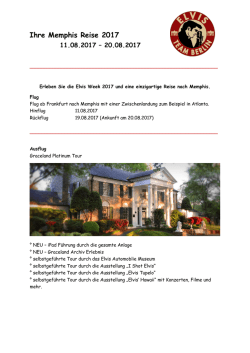 Ihre Memphis Reise 2017 11.08.2017