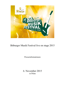 Bitburger Musik Festival live on stage 2015 6
