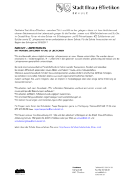zwei IS/IF-Lehrpersonen - Stadt Illnau