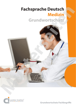 Fachsprache Deutsch Medizin Grundwortschatz