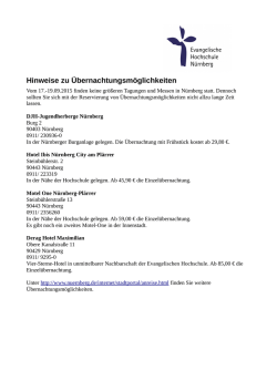 Hinweise zu &Uuml;bernachtungsm&ouml;glichkeiten