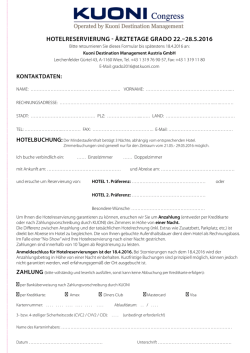 HoTelreSerVIerung - &Auml;rZTeTage grado 22.&ndash;28.5.2016