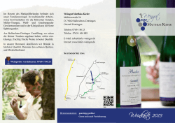 Weinkarte 2015 Weingut Matthias Kiefer