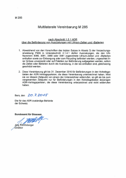 Multilaterale Vereinbarung M 285