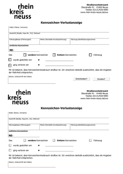 Kennzeichen - Rhein